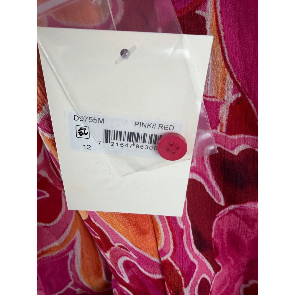 Donna Morgan Pink Retro Swirl Tiered Belted Ruffle Mini Dress - Picture 8 of 10